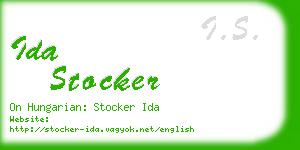 ida stocker business card